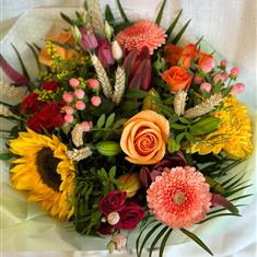 Amber hand tied bouquet