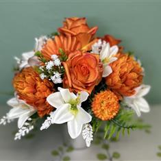 X Orange grave pot