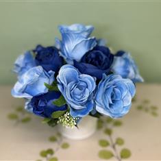 X Blue mini grave pot