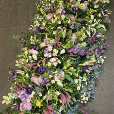 Scottish meadow casket spray