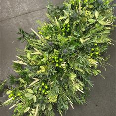 Casket spray evergreen