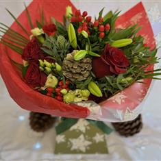 Christmas hand tied bouquet - Available 18th Dec