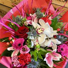 Luxury valentine's hand tied bouquet